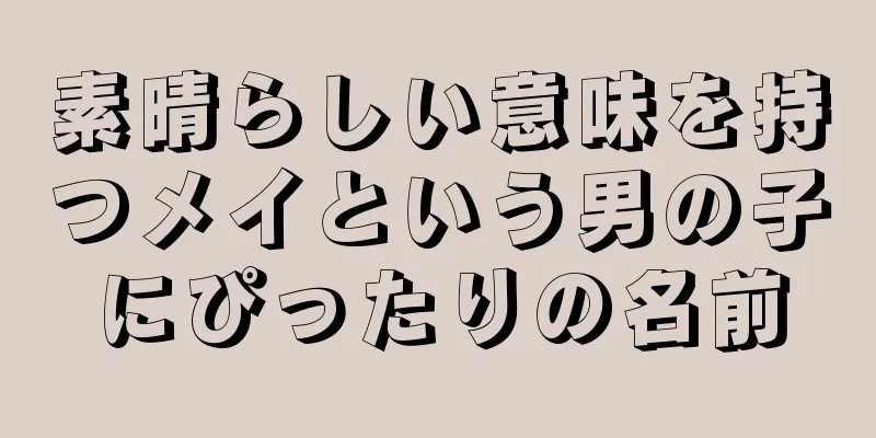 素晴らしい意味を持つメイという男の子にぴったりの名前