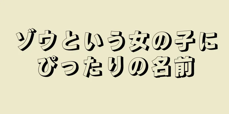 ゾウという女の子にぴったりの名前