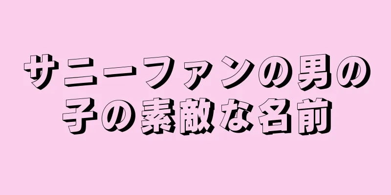 サニーファンの男の子の素敵な名前