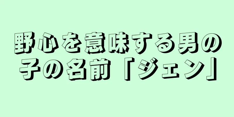 野心を意味する男の子の名前「ジェン」