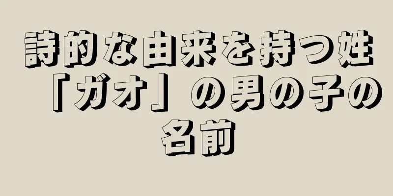 詩的な由来を持つ姓「ガオ」の男の子の名前
