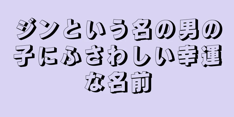 ジンという名の男の子にふさわしい幸運な名前