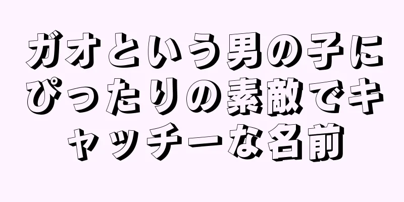 ガオという男の子にぴったりの素敵でキャッチーな名前