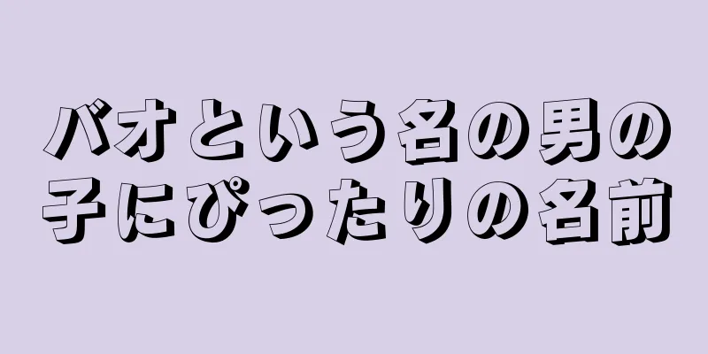 バオという名の男の子にぴったりの名前