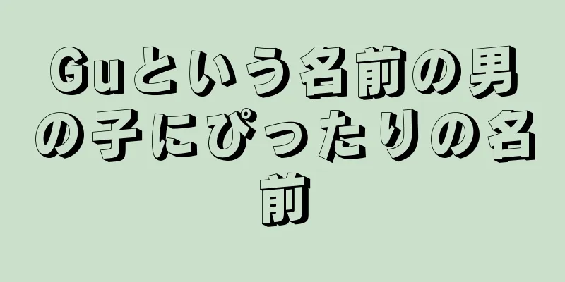Guという名前の男の子にぴったりの名前