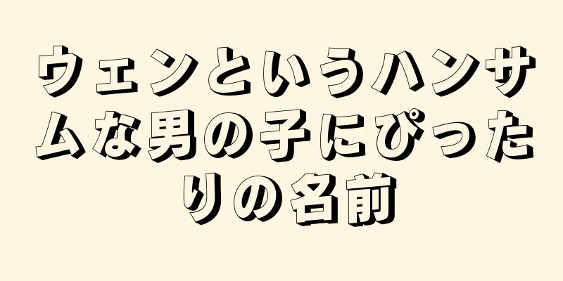 ウェンというハンサムな男の子にぴったりの名前