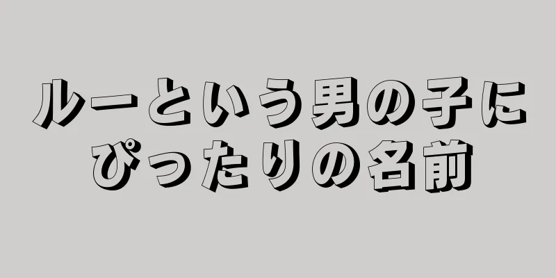 ルーという男の子にぴったりの名前
