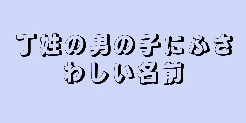 丁姓の男の子にふさわしい名前