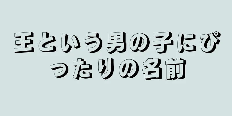 王という男の子にぴったりの名前