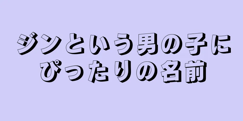 ジンという男の子にぴったりの名前