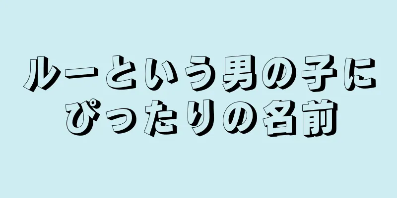 ルーという男の子にぴったりの名前