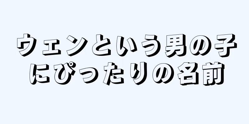 ウェンという男の子にぴったりの名前