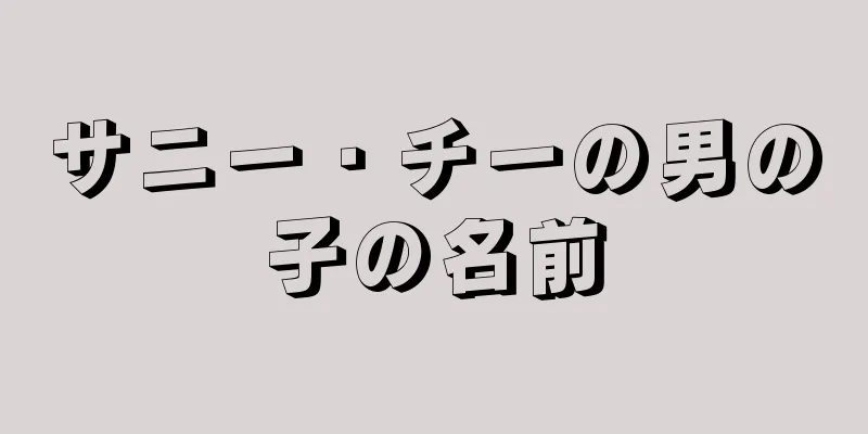サニー・チーの男の子の名前