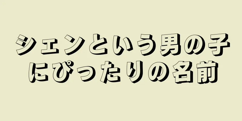 シェンという男の子にぴったりの名前
