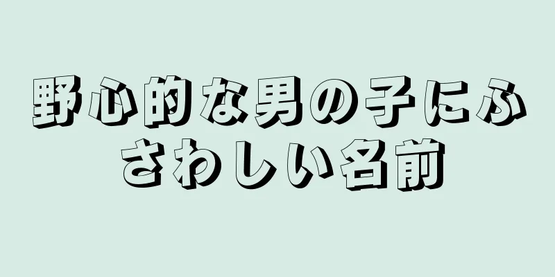 野心的な男の子にふさわしい名前