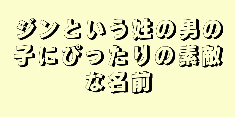 ジンという姓の男の子にぴったりの素敵な名前