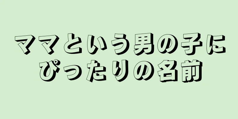 ママという男の子にぴったりの名前