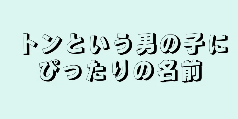 トンという男の子にぴったりの名前