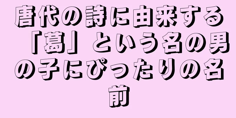 唐代の詩に由来する「葛」という名の男の子にぴったりの名前