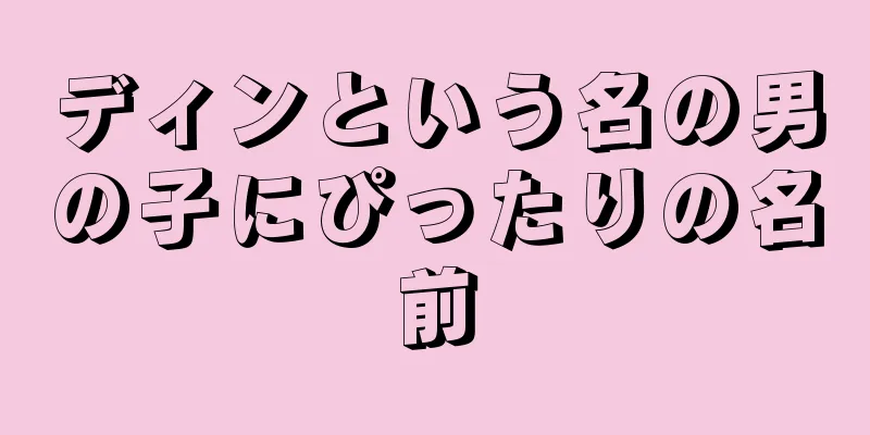 ディンという名の男の子にぴったりの名前