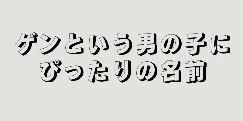 ゲンという男の子にぴったりの名前