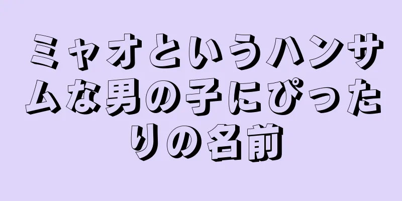 ミャオというハンサムな男の子にぴったりの名前