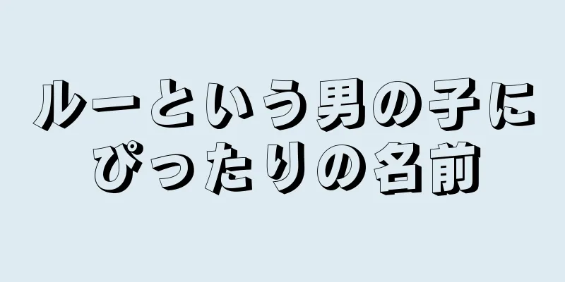 ルーという男の子にぴったりの名前