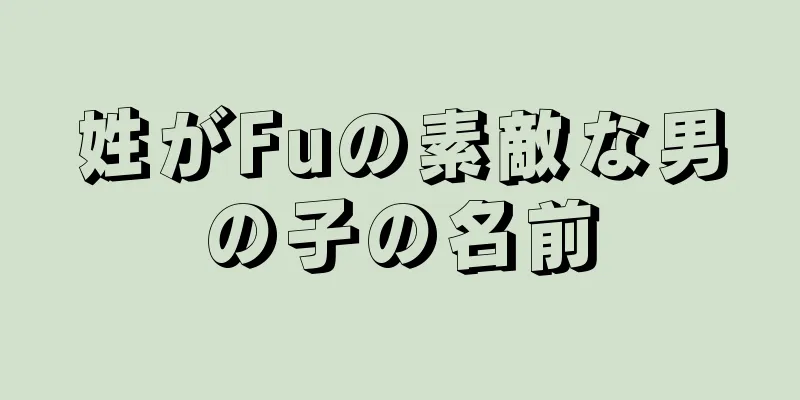 姓がFuの素敵な男の子の名前