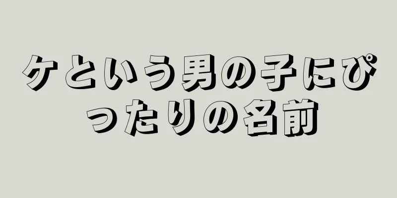 ケという男の子にぴったりの名前