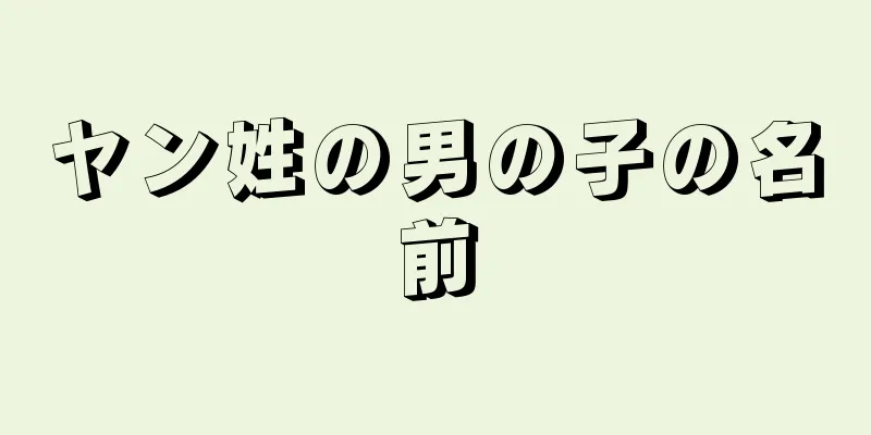 ヤン姓の男の子の名前