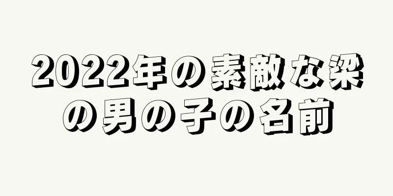2022年の素敵な梁の男の子の名前