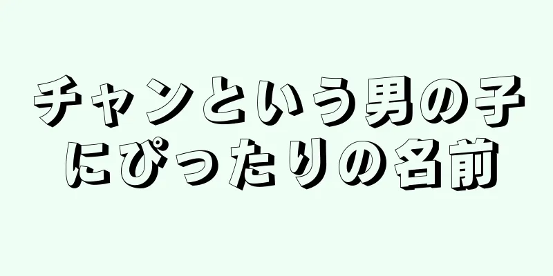 チャンという男の子にぴったりの名前