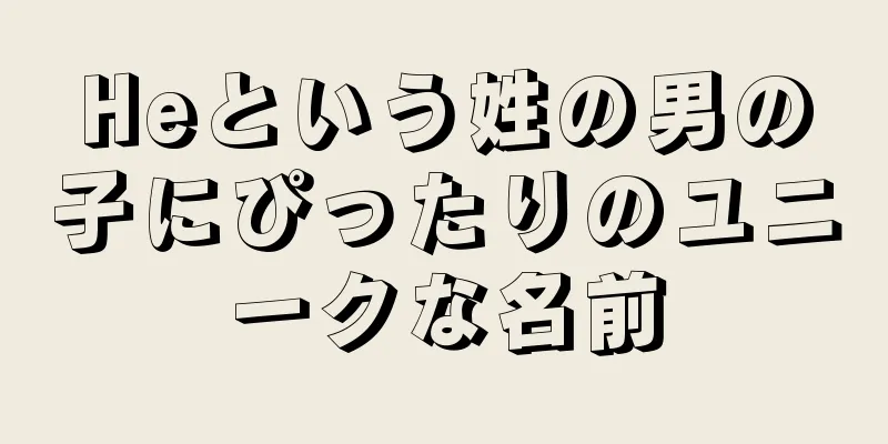 Heという姓の男の子にぴったりのユニークな名前