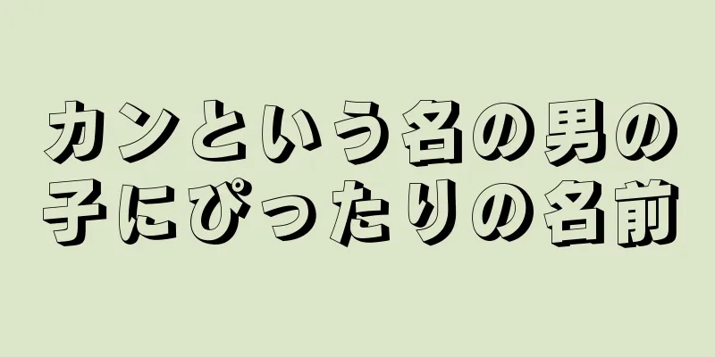 カンという名の男の子にぴったりの名前