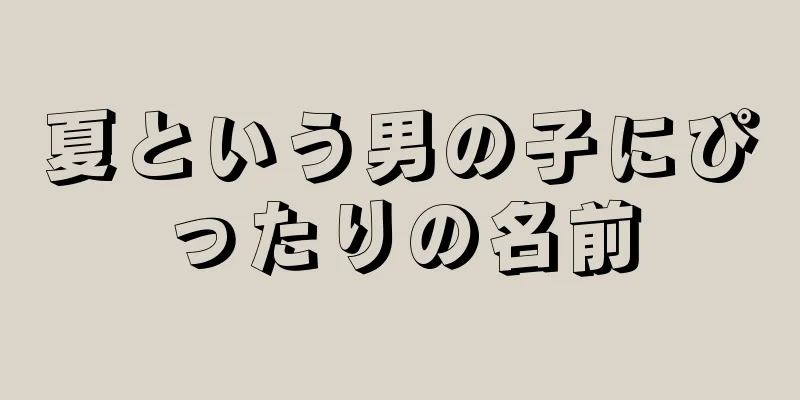 夏という男の子にぴったりの名前