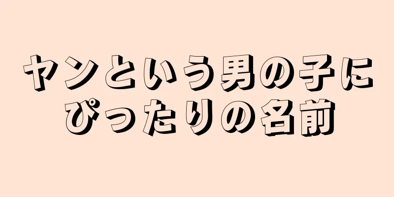 ヤンという男の子にぴったりの名前