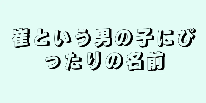 崔という男の子にぴったりの名前