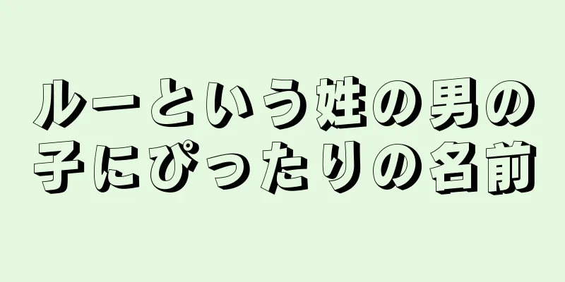 ルーという姓の男の子にぴったりの名前