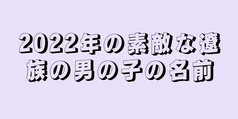 2022年の素敵な遼族の男の子の名前