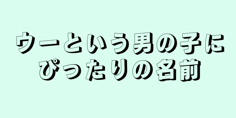 ウーという男の子にぴったりの名前