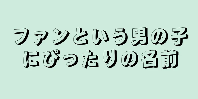 ファンという男の子にぴったりの名前