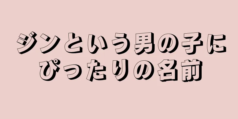 ジンという男の子にぴったりの名前