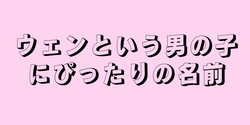 ウェンという男の子にぴったりの名前