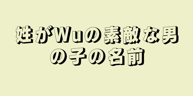 姓がWuの素敵な男の子の名前