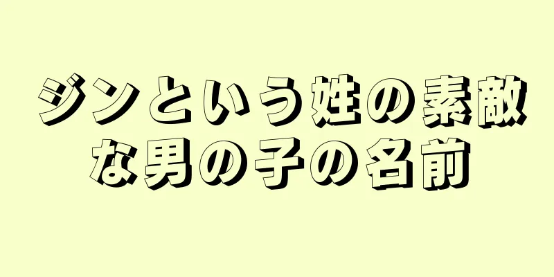 ジンという姓の素敵な男の子の名前