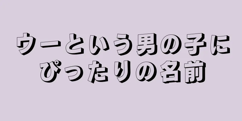 ウーという男の子にぴったりの名前