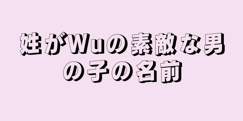 姓がWuの素敵な男の子の名前