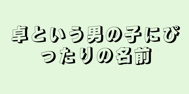 卓という男の子にぴったりの名前