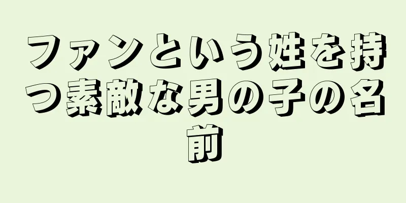 ファンという姓を持つ素敵な男の子の名前
