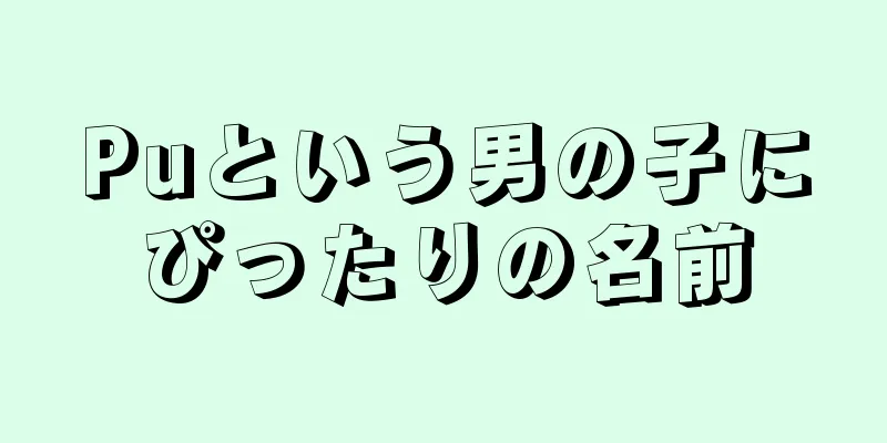 Puという男の子にぴったりの名前